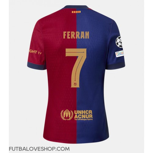 Dres Barcelona Ferran Torres #7 Domáci 2024-25 Krátky Rukáv